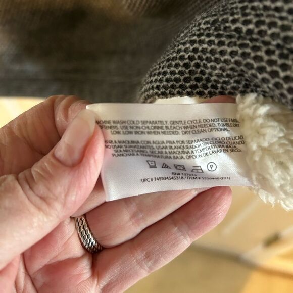 New Orvis Men Fleece Lined 1/4 Zip Pullover Black & White Medium - Picture 14 of 15